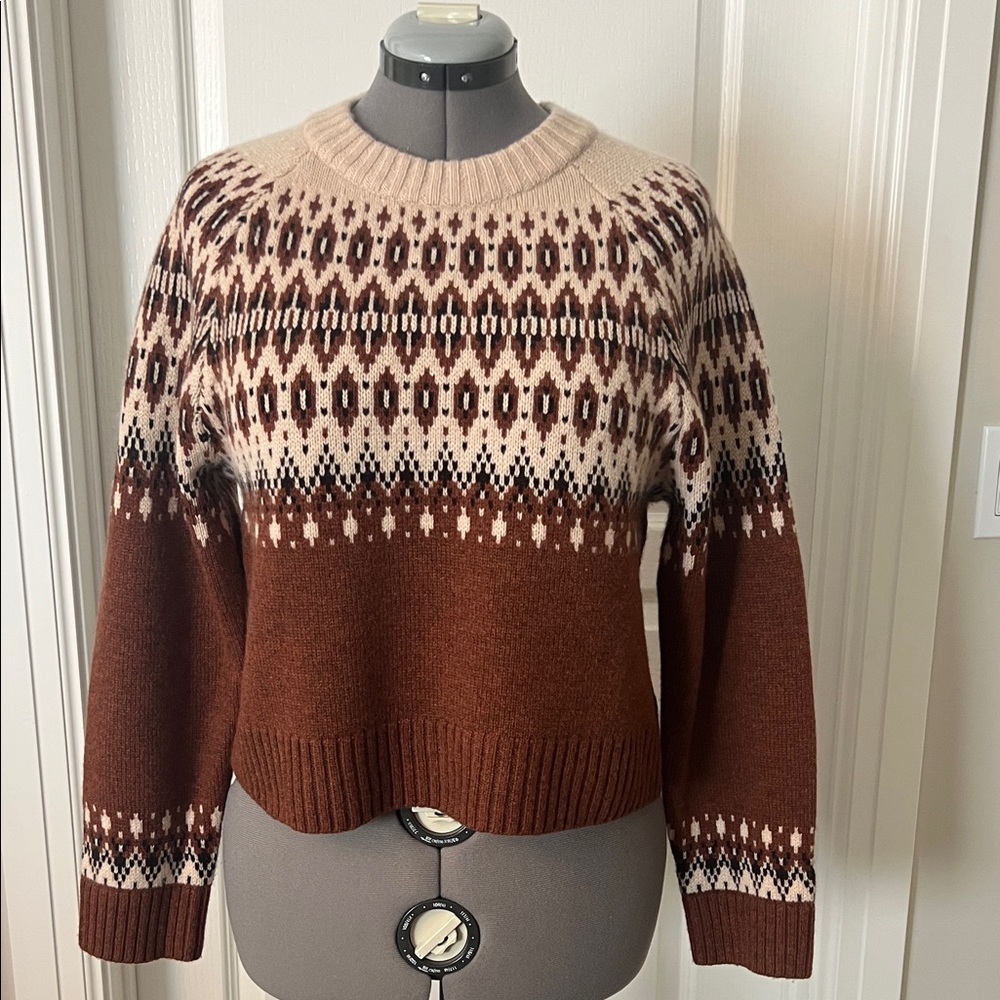NWT J Crew Cashmere Fairisle Sweater